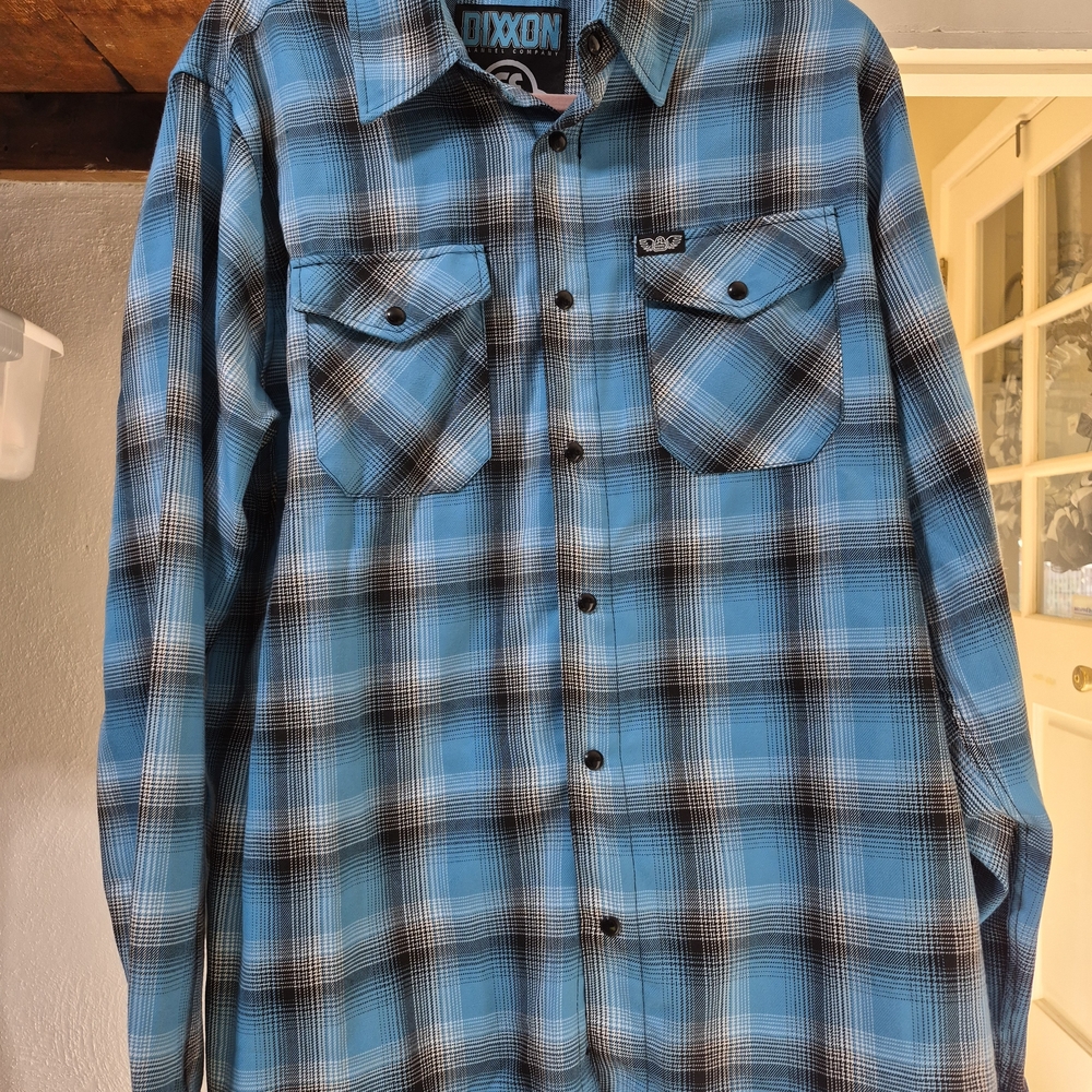 Dixxon Blue and Black Plaid Shirt